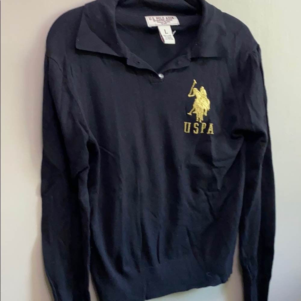 Us polo size large black sweater